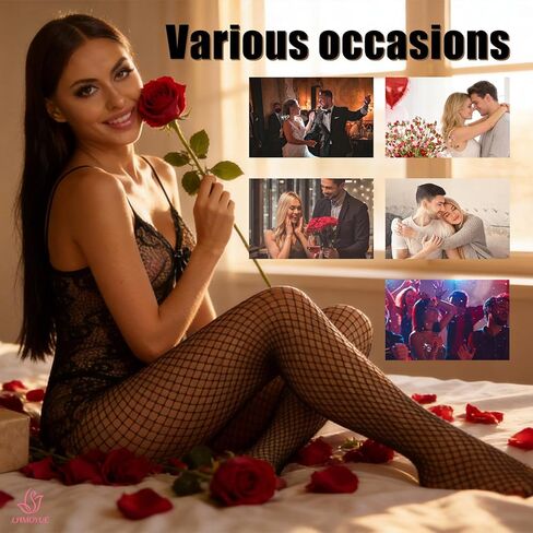 Sexy Fishnet Bodysuit, Black Seamless One Size Teddy, 95% Soft Nylon Ultra-High Stretch Lingerie for Women (Style-Black005) in Saudi Arabia