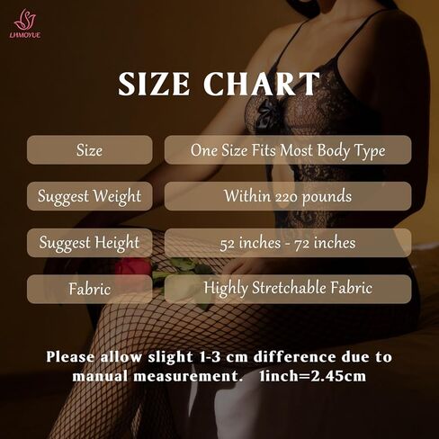 Sexy Fishnet Bodysuit, Black Seamless One Size Teddy, 95% Soft Nylon Ultra-High Stretch Lingerie for Women (Style-Black005) in Saudi Arabia