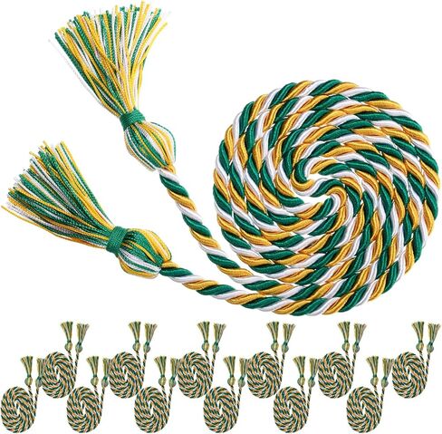 Woanger 12 Pcs Graduation Cord with Tassel 67'' Graduation Cords Yarn Mixed Color Honor Cord for Bachelor, Master, Doctor Decoration Graduate Parties Ceremonies Decoration in Saudi Arabia