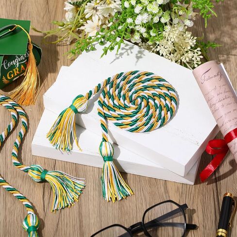 Woanger 12 Pcs Graduation Cord with Tassel 67'' Graduation Cords Yarn Mixed Color Honor Cord for Bachelor, Master, Doctor Decoration Graduate Parties Ceremonies Decoration in Saudi Arabia