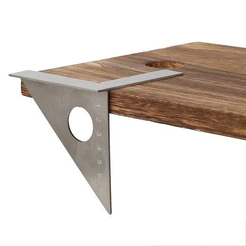 Layout Triangular Ruler, Stainless Steel Right Angle Ruler, 90° 45° Woodworking Measuring Tool with Scale, Carpentry Ruler for Drawing Parallel Lines and Corner Lines in Kuwait