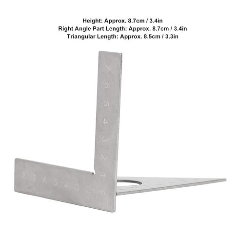 Layout Triangular Ruler, Stainless Steel Right Angle Ruler, 90° 45° Woodworking Measuring Tool with Scale, Carpentry Ruler for Drawing Parallel Lines and Corner Lines in Kuwait