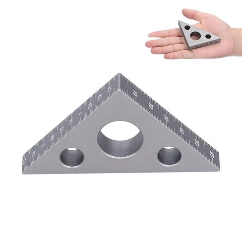 Jonlaki Triangular Aluminum Ruler for Woodworking Measurements | Thickened Alloy Tool for Angle and Height Adjustments in Saudi Arabia