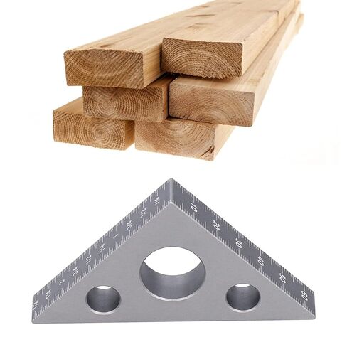 Jonlaki Triangular Aluminum Ruler for Woodworking Measurements | Thickened Alloy Tool for Angle and Height Adjustments in Saudi Arabia