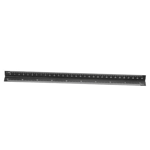 YWBL-WH 11.8 Inch Aluminum Alloy Triangular Ruler with Scales for Home Improvement, Engineering Drawing, Teaching Measurement in Saudi Arabia