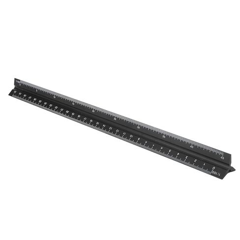 YWBL-WH 11.8 Inch Aluminum Alloy Triangular Ruler with Scales for Home Improvement, Engineering Drawing, Teaching Measurement in Saudi Arabia