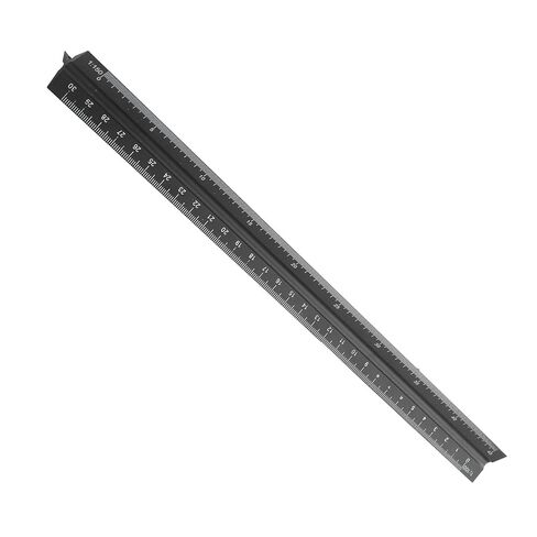 YWBL-WH 11.8 Inch Aluminum Alloy Triangular Ruler with Scales for Home Improvement, Engineering Drawing, Teaching Measurement in Saudi Arabia