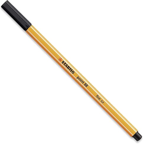 STABILO Fineliner point 88 - Black Ink Fineliner Pen - 2 x Blister Packs of 3-6 Pens in Saudi Arabia