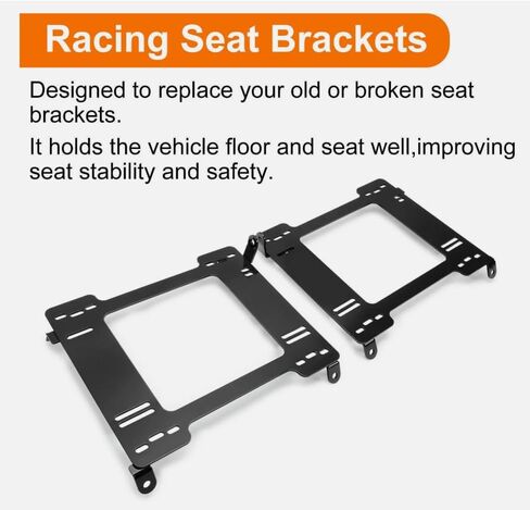 2 X Racing Seats Base Mounting Brackets Rail Track EG CX/DX/EX/Integra, Replacement for Civic OEM in Saudi Arabia