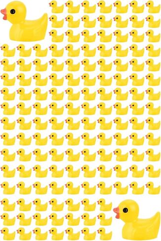 240 قطعة من البط الصغير من الراتنج، تماثيل بطة صغيرة صفراء كبيرة الحجم لحديقة المناظر الطبيعية الصغيرة وحوض السمك وبيت الدمى وديكورات النباتات في وعاء، بط صغير للعبة الزينة DIY للحفلات in Kuwait