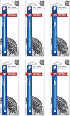 حامل ممحاة بلاستيكي قابل لإعادة التعبئة من ستيدلر مارس، يتضمن ممحاة (52850BK)، أزرق in Saudi Arabia