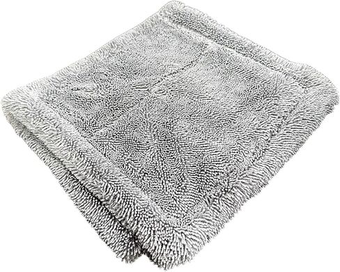 منشفة تجفيف بحلقة ملتوية بتفاصيل DIY - مناشف من الألياف الدقيقة فائقة الامتصاص 1200 جرام في المتر المربع لتجفيف السيارة وتفصيلها ولمسة نهائية خالية من البقع - بدون حواف، خالية من الخطوط، خالية من الخدوش - 15 بوصة × 8 بوصة in Kuwait