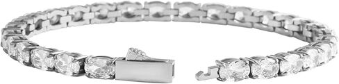 SDA مثلج خارج الماس تنس سلسلة أساور الفولاذ المقاوم للصدأ المياه والدليل لا تتلاشى أبدا 3.0mm / 4.0mm جولة 5A أساور زركونيا مكعب للنساء والرجال in Kuwait