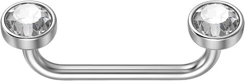14G Tragus Piercing Jewelry, CZ Flat Bar Anti Eyebrow Piercing Jewelry, Internally Threaded Staple Bar Piercings Jewelrys, for Eyebrows and Collarbone in Saudi Arabia