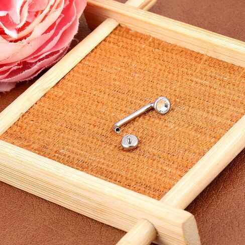 14G Tragus Piercing Jewelry, CZ Flat Bar Anti Eyebrow Piercing Jewelry, Internally Threaded Staple Bar Piercings Jewelrys, for Eyebrows and Collarbone in Saudi Arabia