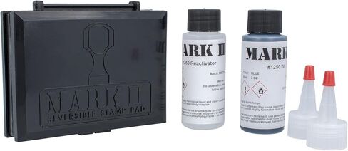 مجموعة وسادة الطوابع ذات الوجهين من ExcelMark Mark II للطوابع المطاطية - تتضمن 2 أونصة. الحبر (الأزرق) in Saudi Arabia