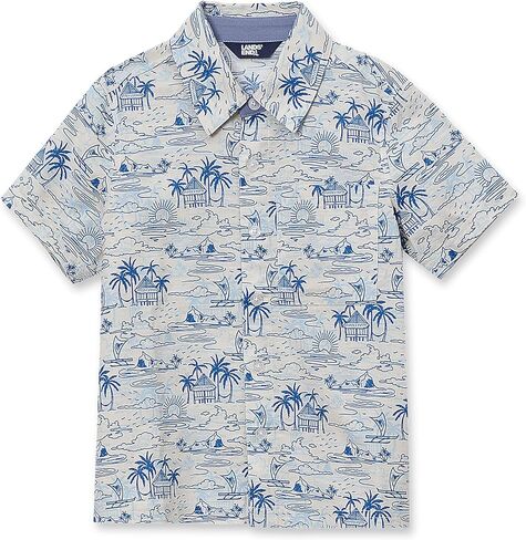 Lands' End Boys Short Sleeve Linen Slub Button Down Shirt in Saudi Arabia