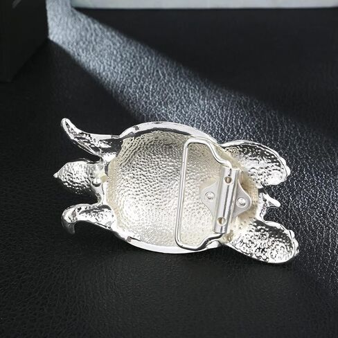 حزام أبازيم للرجال إبزيم حزام رعاة البقر الغربي على شكل سلحفاة للرجال، إبزيم حزام رعاة البقر، إبزيم حزام غربي، فضي in Kuwait