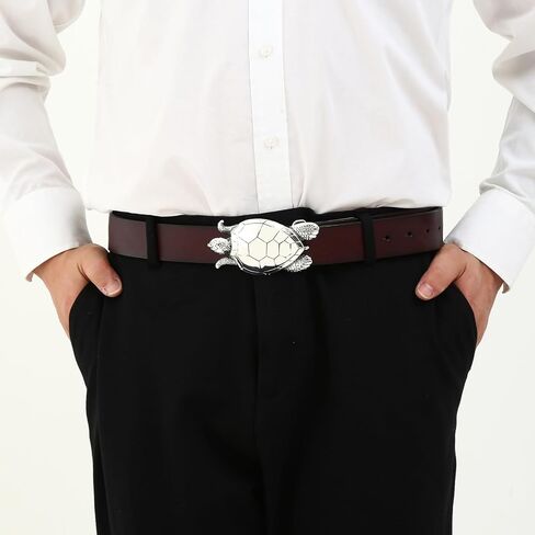 حزام أبازيم للرجال إبزيم حزام رعاة البقر الغربي على شكل سلحفاة للرجال، إبزيم حزام رعاة البقر، إبزيم حزام غربي، فضي in Kuwait