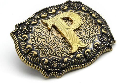 WUTA Western Belt Buckle Novelty Letter Belt Buckles Initial Letter in Saudi Arabia