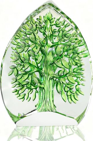 QFkris The Celtic Tree of Life Glass Paperweight Hand Blown Art Glass Figurines Collectibles Desk Ornament Table Decor in Saudi Arabia