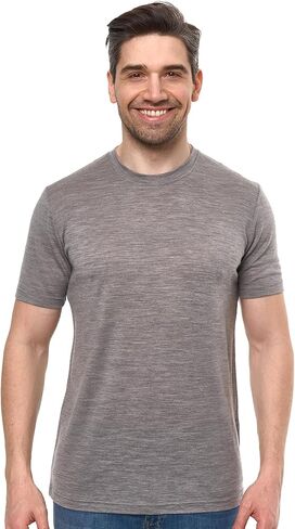 Merino Wool T-Shirt Mens - Short Sleeve Merino Wool Shirts for Men Sport Lightweight Thermal Base Layer Hiking Tshirt in Kuwait