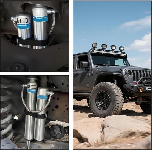 حامل بمشبك خزان عن بعد 2.0 بوصة، دعامة ألومنيوم CNC Billet T6، متوافق مع صدمات الطرق الوعرة Bilstein 5160 B8، 4 عبوات in Kuwait