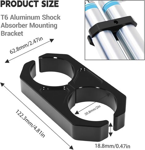حامل بمشبك خزان عن بعد 2.0 بوصة، دعامة ألومنيوم CNC Billet T6، متوافق مع صدمات الطرق الوعرة Bilstein 5160 B8، 4 عبوات in Kuwait