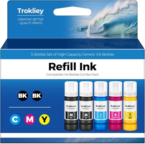 522 Ink Refill Bottles ET-2800 ET-4800 ET-2400 ET-2803 Ink Refill Replacement for Epson 522 Ink Refill Bottles Compatible for Ecotank for ET-2720 ET-4700 ET-4810 ET-2840 Printer (Not Subli Ink) in Kuwait