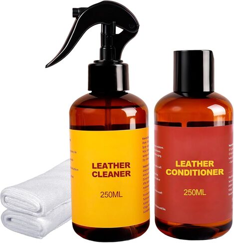 منظف ​​وبلسم جلد للأريكة: مجموعة العناية الكاملة بخطوتين للأثاث الداخلي للسيارة وحقائب الأحذية والأريكة والسترات in Kuwait