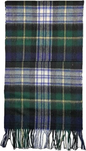 Shanlin 100% Australian Merino Wool Plaid Scarf for Men & Women – Soft, Warm, Lightweight Winter Wrap with Fringe in Saudi Arabia