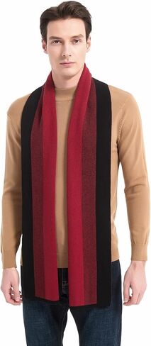 وشاح كشمير شتوي للرجال خفيف الوزن وناعم ودافئ للرجال - أوشحة كاجوال للعمل والسفر في عطلة نهاية الأسبوع للرجال in Kuwait