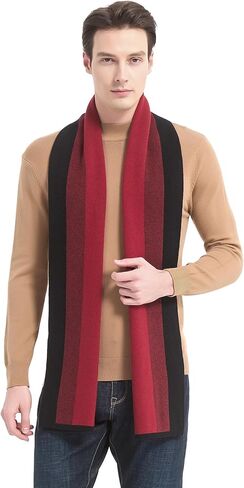 وشاح كشمير شتوي للرجال خفيف الوزن وناعم ودافئ للرجال - أوشحة كاجوال للعمل والسفر في عطلة نهاية الأسبوع للرجال in Kuwait