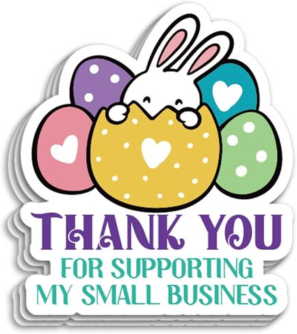 200 PCS Happy Easter Packaging Stickers,Bunny Sticker for Small Business Envelopes Shipping Boxes Gift Packaging Party Decor in Saudi Arabia