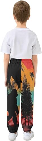 Kids Sweatpants Retro Sasquatch Print, Boys Girls Thick Casual Sports Pants 3T in Saudi Arabia
