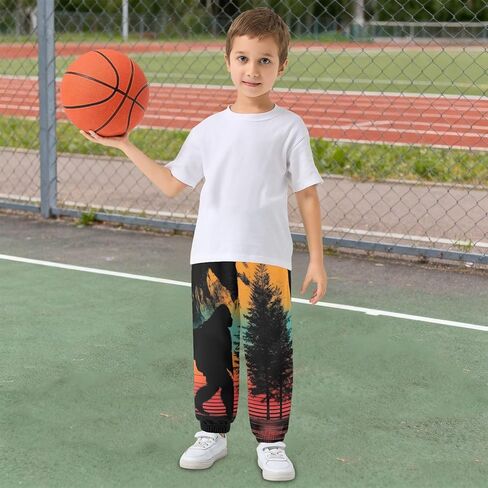 Kids Sweatpants Retro Sasquatch Print, Boys Girls Thick Casual Sports Pants 3T in Saudi Arabia