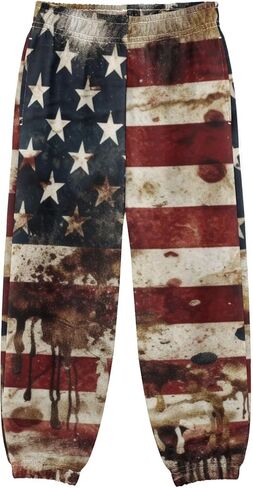 Kids Sweatpants Vintage Paint American Print, Boys Girls Casual Sports Pants Thick 3T in Saudi Arabia