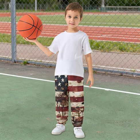 Kids Sweatpants Vintage Paint American Print, Boys Girls Casual Sports Pants Thick 3T in Saudi Arabia