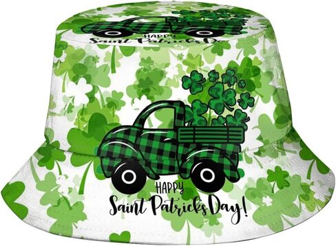 LONEA St. Patrick's Day Shamrock Bucket Hat Wide Brim Hat Fisherman Hats Fashion Holiday Outdoor Hats for Men and Women in Saudi Arabia