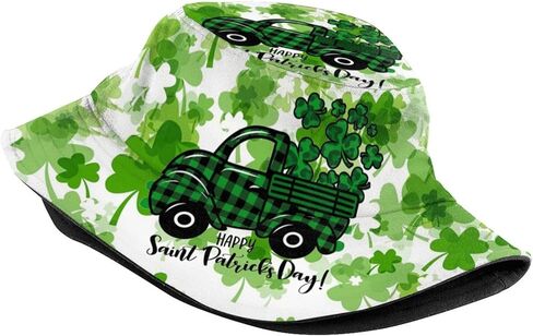 LONEA St. Patrick's Day Shamrock Bucket Hat Wide Brim Hat Fisherman Hats Fashion Holiday Outdoor Hats for Men and Women in Saudi Arabia