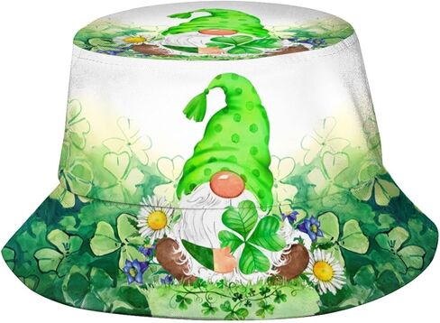 LONEA St. Patrick's Day Shamrock Bucket Hat Wide Brim Hat Fisherman Hats Fashion Holiday Outdoor Hats for Men and Women in Saudi Arabia