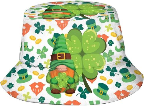 LONEA St. Patrick's Day Shamrock Bucket Hat Wide Brim Hat Fisherman Hats Fashion Holiday Outdoor Hats for Men and Women in Saudi Arabia