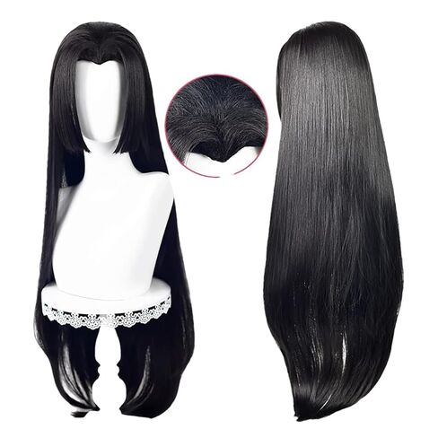 Long Black Wig Adult Women Synthetic Hair for Halloween Party in Saudi Arabia