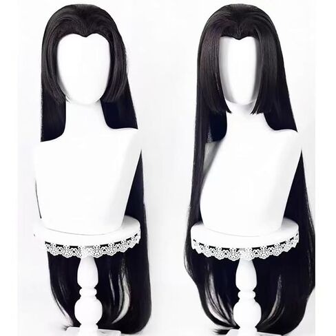 Long Black Wig Adult Women Synthetic Hair for Halloween Party in Saudi Arabia