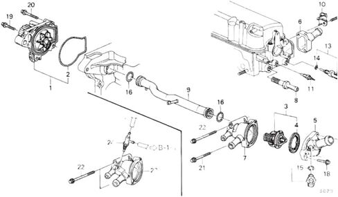 مبيت ترموستات مبرد السيارة 19311-P2A-000 19320-P2A-000 متوافق مع سيفيك 1.6L 1996-2000 in Saudi Arabia