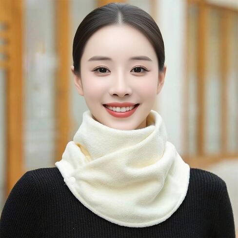 Fleece Neck Warmer with Button Closure, Breathable and Warm Winter Neck Gaiter for Men and Women in Saudi Arabia