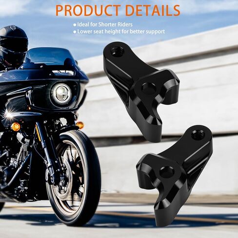 طقم خفض الدراجة النارية، ملحقات جولة خلفية قابلة للتعديل مقاس 2 بوصة تناسب 2017-2025 Electra Road King Street Glide Ultra Limited CVO in Kuwait