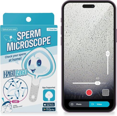 [مجموعة الحيوانات المنوية للاستخدام مرة واحدة] مجهر الحيوانات المنوية HAGOBOGO للملاحظة البسيطة - جهاز صحي شخصي لمراقبة الحيوانات المنوية في المنزل، والتوعية بخصوبة الذكور in Kuwait