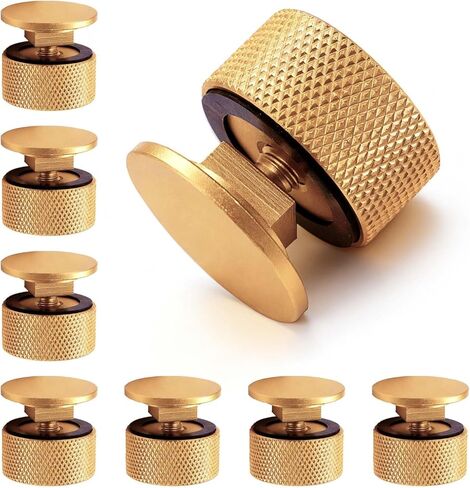 8 قطع من مثبتات خوذة اللحام المصنوعة من سبائك الألومنيوم مع غسالات سيليكون مضادة للانزلاق - ملحقات خطوط الأنابيب المتينة (ذهبي) in Kuwait