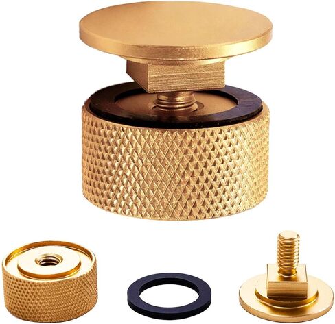 8 قطع من مثبتات خوذة اللحام المصنوعة من سبائك الألومنيوم مع غسالات سيليكون مضادة للانزلاق - ملحقات خطوط الأنابيب المتينة (ذهبي) in Kuwait